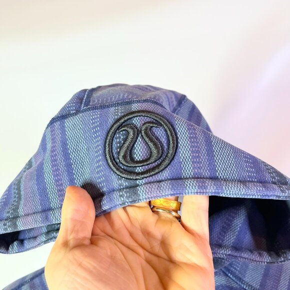 Lululemon Size 6 Full Zip Hooded Jacket Striped Fleece Lined *Flaws - Picture 10 of 14